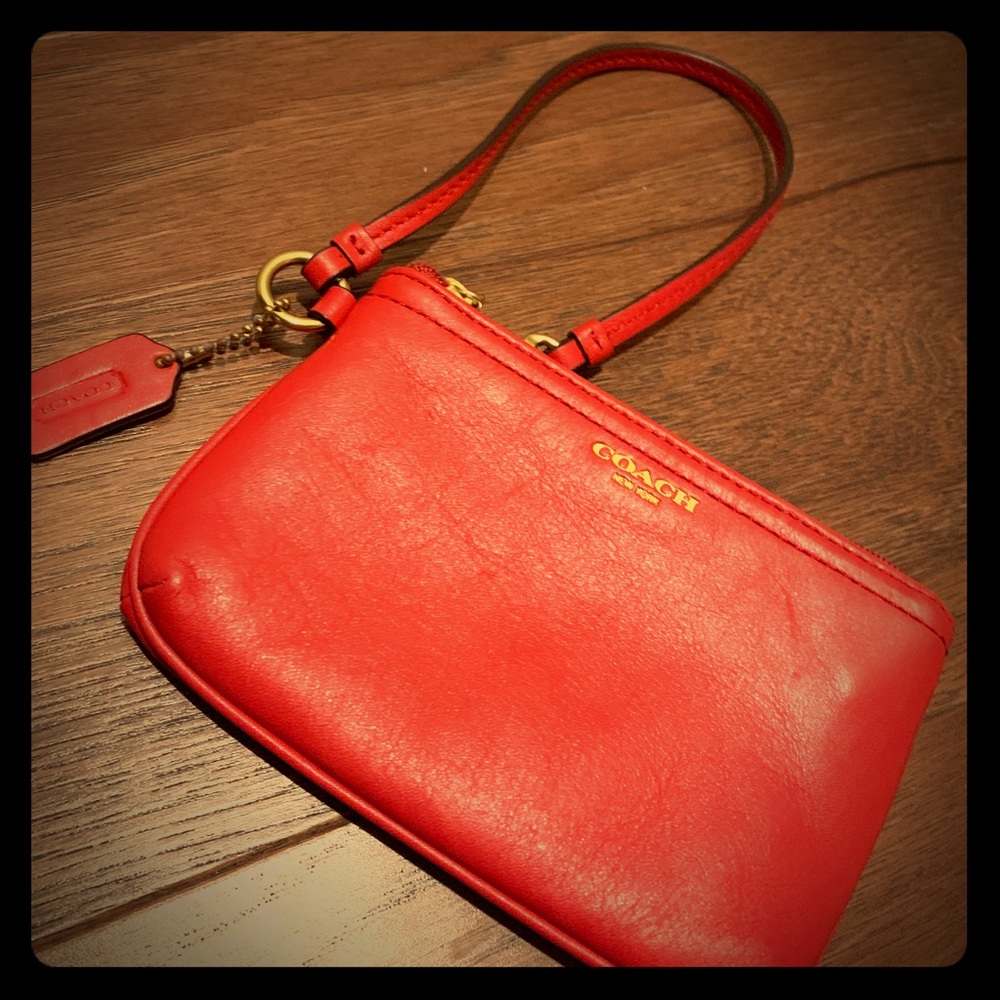 Red Coach Wristlet-NWOT